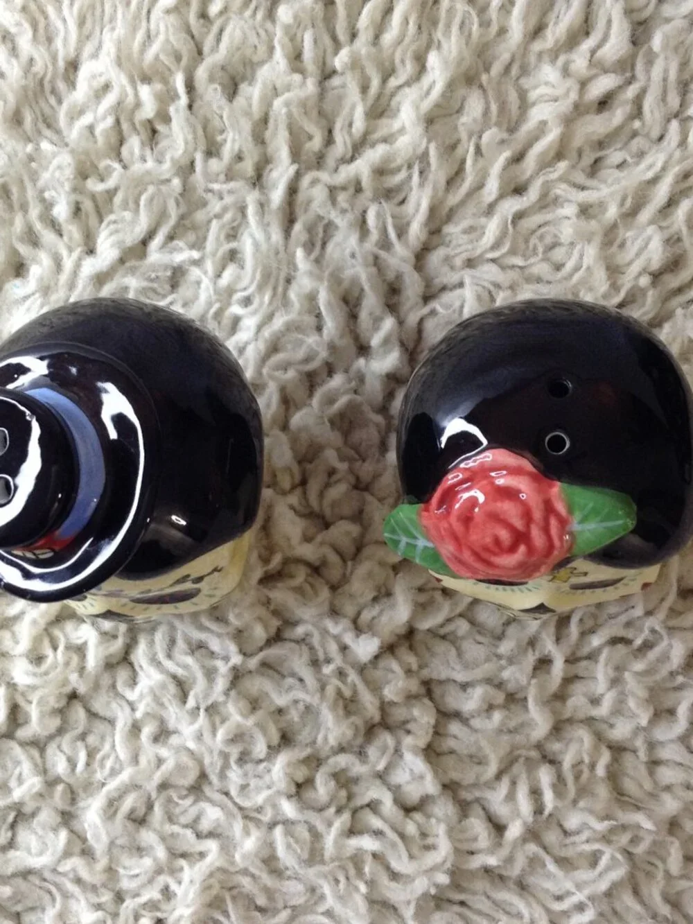 NWOT Day of the Dead Blue Sky Clayworks Salt and Pepper Shakers Halloween Spooky